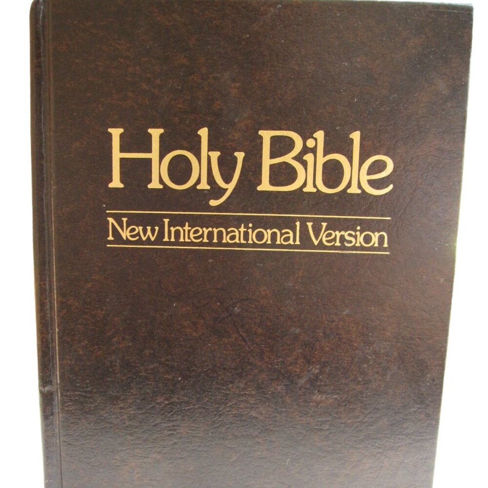 Bible Original NIV 1978 Version w Footnotes Dark Brown Hardcover Zondervan USA
